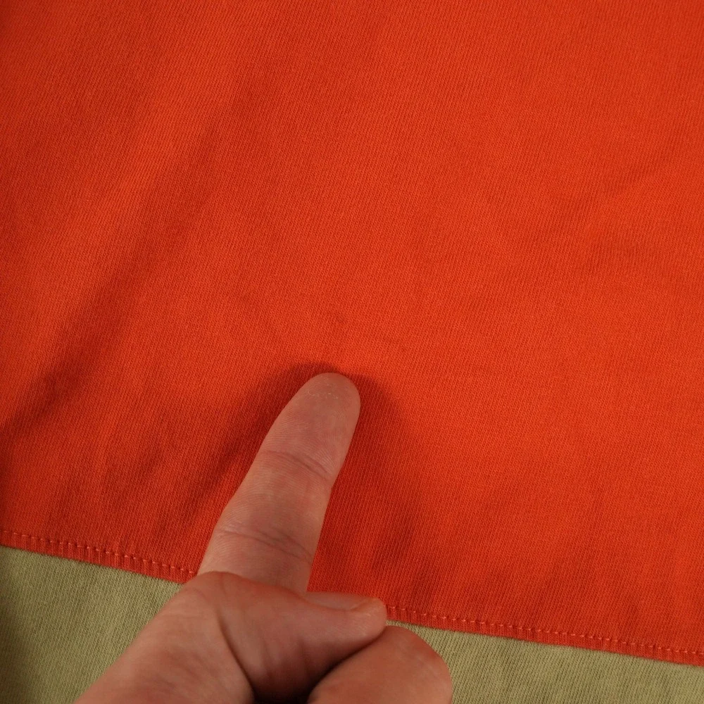 The‎ North Face Hoodie Mens Large Orange Tan Colorblock Hooded Sweatshirt